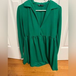 Zara long sleeve mini dress
